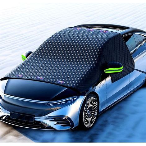 Housse de protection pour pare-brise de voiture, protection hivernale pour pare-brise, épaisse et résistante, compatible avec les voitures et les SUV. (1/5)