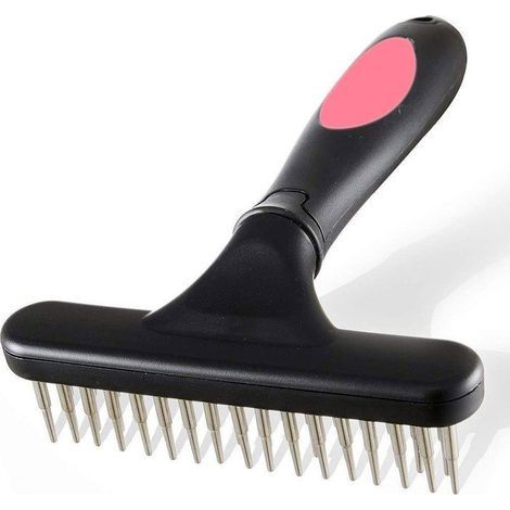 Outil de démêlage pour enlever le sous-poil pour chiens et chats, rose (1/5)
