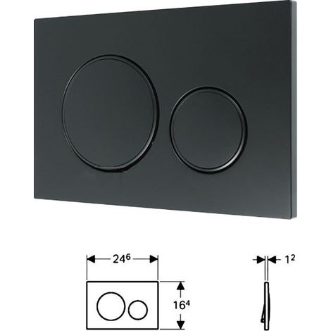 Panneau Caché Toilette Noir Bouton Remplissage Moderne Design Élégant-AUTRES