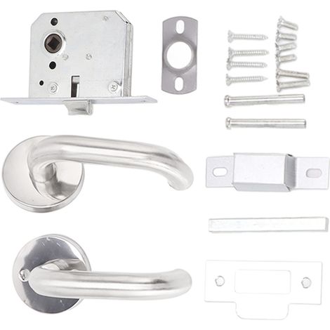 Poignée de sécurité en acier inoxydable pour porte de passage, avec verrou de sécurité pour sortie de secours en cas d'incendie, pour entrepôt à domicile (1/5)