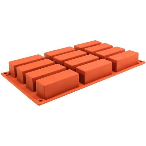 Moule à pâtisserie en silicone - 12 barres - Barres chocolatées, barres de céréales, pâtisseries, fudge, nougat (1/5)