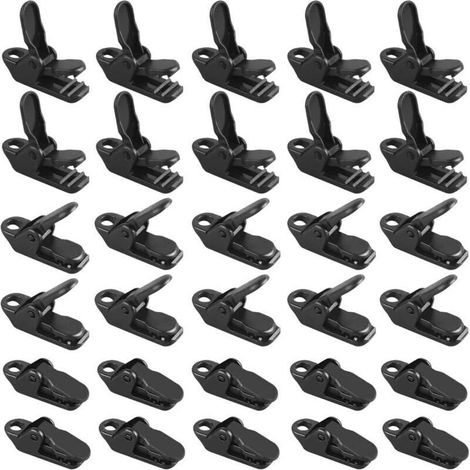 100PCS Pince pour Bache, Tente Clips Clips Plastiques pour Toile d'Ombrage Clips de Fixation Pince Bâche Clip Auvent Pince Plastique pour Activités de Plein Air, 3.2X1X1.3 cm (1/4)