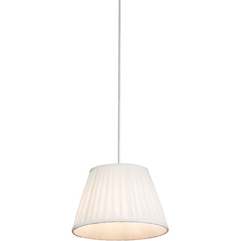 Retro Hängelampe Creme 25 cm - Plissee
