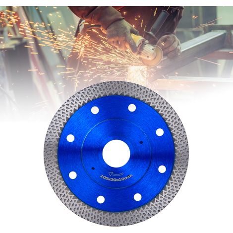 Lame de scie diamantée, disque de coupe, kit de rechange pour meuleuse d'angle, pour béton et marbre, diamètre 105 mm. (1/5)