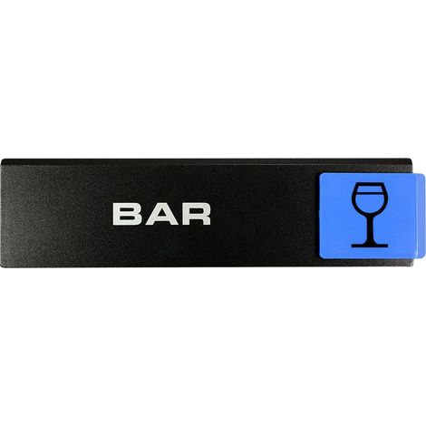 Plaque de porte Bar - Europe design 175x45mm - 4260914