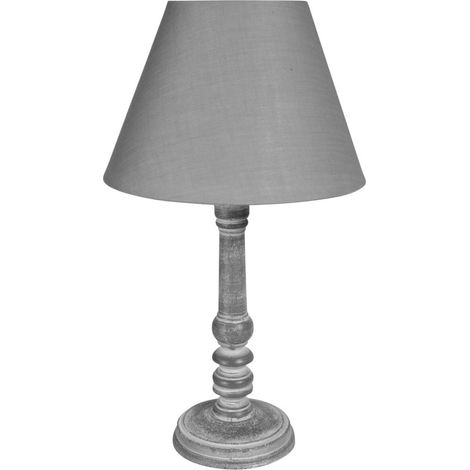 Lampe en bois charme gris (1/4)