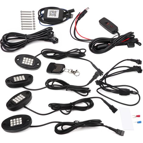 4x LED-Unterbodenbeleuchtungsset für LKW, UTV und ATV mit Dimmer (1/5)