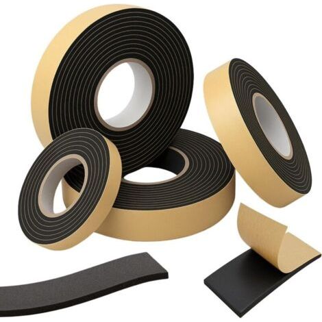 10 m di strisce autoadesive EPDM, 10 mm × 1 mm, strisce per finestre e porte, guarnizione in gomma per finestre e porte per protezione. (1/3)