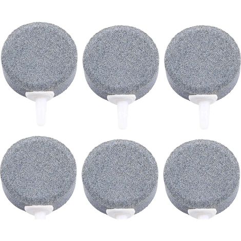 Air Stone - Disque Aérateur en Pierre Porcelaine 4 cm - Pour Aquarium Poisson et Systèmes Hydroponiques - Lot de 6 Pièces (1/5)