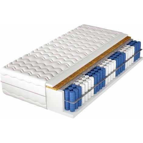 Matelas Opimus , Avec ressorts (Pocket), Mousse polyuréthane t25, À deux côtés, 7 matelas à 7 zones de dureté, Feutre, Deux niveaux de fermeté, Fibre de noix de coco, Respirant (1/2)