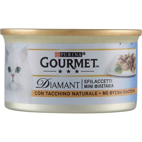 Gourmet Diamant Sfilaccetti Tacchino gr. 85 PURINA (1/2)