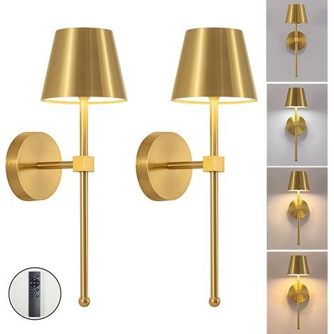 Kabellose Wandleuchte – 2 wiederaufladbare LED-Module – Dimmbares Licht, mit Fernbedienung – Für Gemälde, Wohnzimmer, Schlafzimmer – Kompaktes Design (1/5)