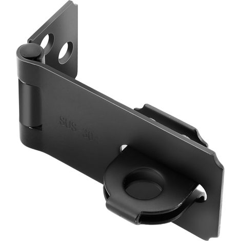 Loquet Porte Verrou De Fermoir Avec Vis, Verrou Porte Exterieur Longueur 8 Cm, Loquet Portail En 304 Acier Inoxydable Pratique, Pour Pour Portes, Fenêtres, Clôtures, Noir (1/5)
