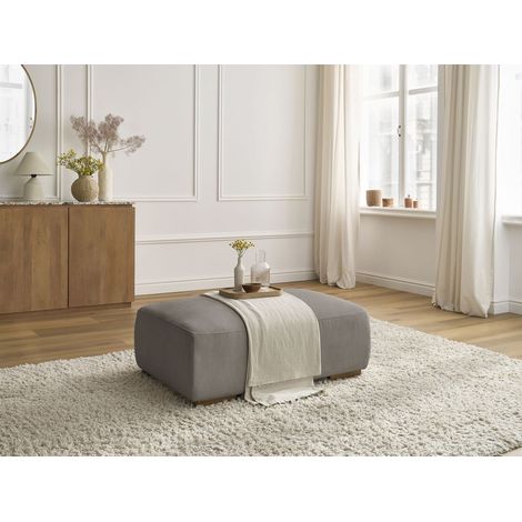 BOBOCHIC - Pouf SIDONIE velours côtelé Taupe (1/5)