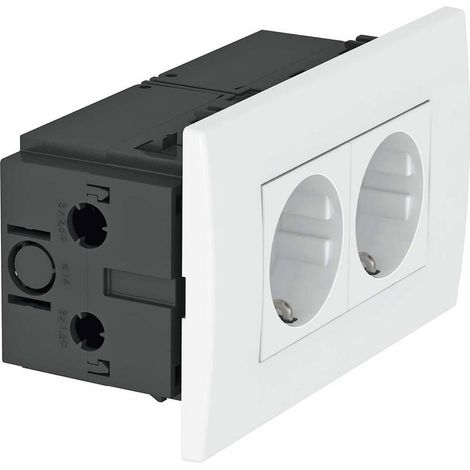 OBO Bettermann Unité de prise Modul 45, 2x 84x140x59mm Polycarbonate rouge de sécurité RAL 3001, 6119409 (1/2)