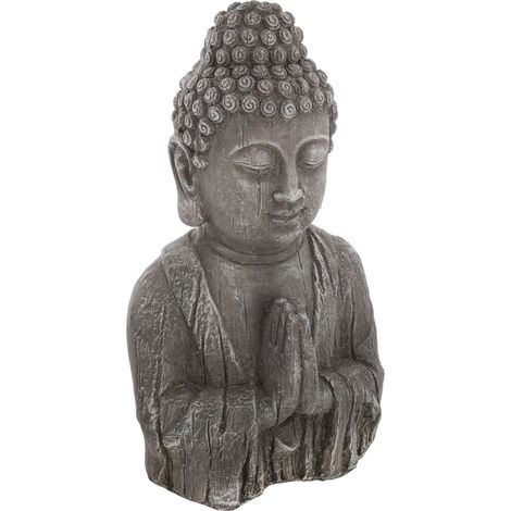Atmosphera – Statuette de Bouddha en oxyde de magnésium – H. 49 cm – Décoration zen pour intérieur – Poids 3,52 kg