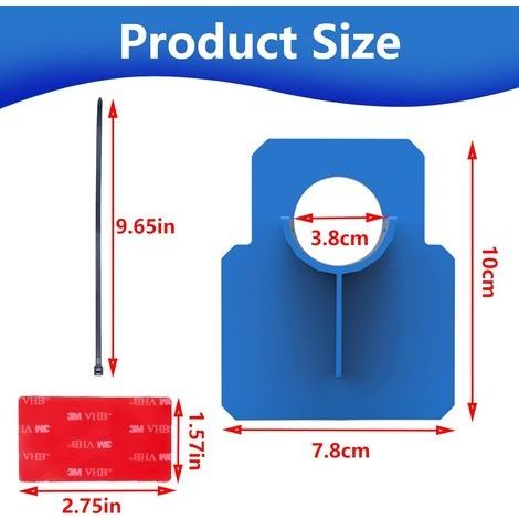 2-teiliger Poolschlauchhalter, Kunststoff-Poolschlauchhalterung, Wasserschlauchhalter für Poolschläuche bis 38 mm, Blau (1/4)