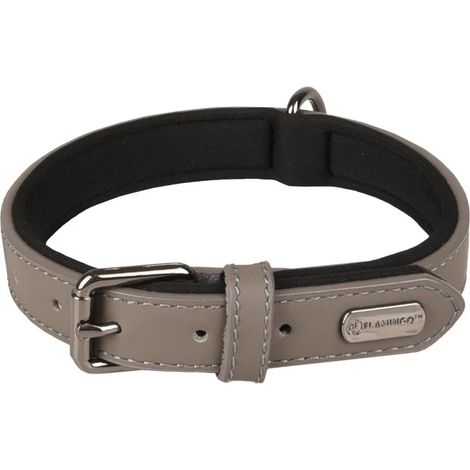 Collier Flamingo Binti gris, dimensions : 38/48 cm / 25 mm (1/3)