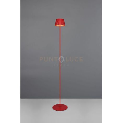 SUAREZ PIANTANA RICARICABILE METALLO ROSSA REGOLAZIONE INTESITA' TOUCH IP 44 H.120CM LED 1,5W 200lm, 3000K LED 1,5W 200lm, 3000K