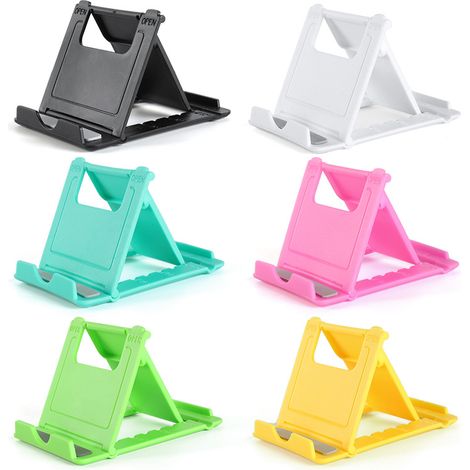 BEBUSINGOTO 6pcs Support Téléphone Portable Réglable,Ellipse Portable réglable Poche Support de téléphone Support de Tablette, Compatible with iPad Mini Phone X/8/7 Plus/Huawei/Samsung Kindle (1/2)