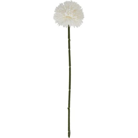 Short Chrysanthemum Stem - Plastic - H54 cm - White