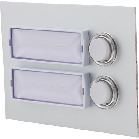 Klingel-Taster 2-Fach Unterputz Beleuchtet Aluminium