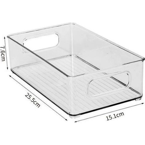 durchsichtige Aufbewahrungsboxen aus Kunststoff, klassisch rechteckig, zur Frischhaltung von Lebensmitteln, für Kühlschrank, Küche, Büro, Kosmetik. (1/5)