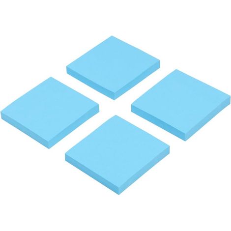 4 paquets de Post-It super adhésifs, 3 x 3 pouces, 100 pages chacun (bleu clair)