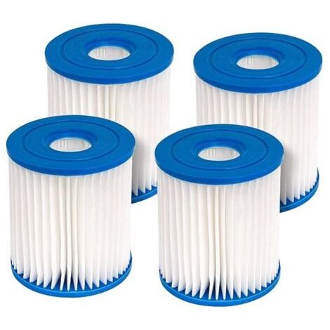 4 pcs Cartouches de Filtration pour Filtre Piscine Type Intex H (1/4)