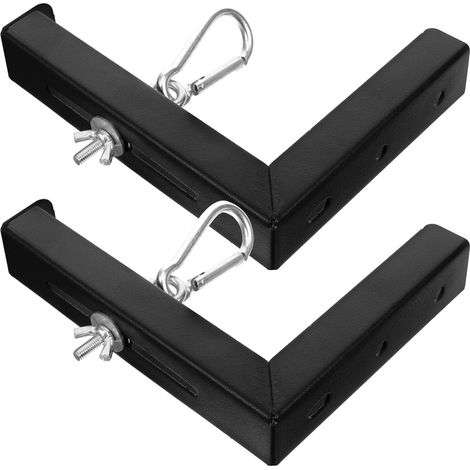 Support de Projecteur en Fer Noir avec Crochet Réglable L 15 Cm pour Écran de Projection, Montage Mural Stable pour Cinéma et Bureau, Lot de 2 Pièces (1/5)