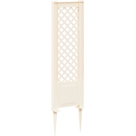 Enrejado con pica Blanco 43 x 6 x 165 cm PP vidaXL