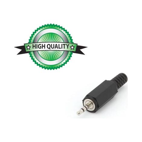JACK MACHO 2.5mm ESTÉREO PLÁSTICO NEGRO