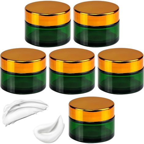 Stück Leere Cremetiegel, 30 ml Kosmetiktiegel, Kleine Glastiegel für unterwegs, Kosmetikglas, Mehrwegbehälter, Reisetiegel mit Deckel für Cremes, Lotionen (1/5)