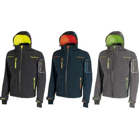 Giacca softshell da lavoro U-Power Space-Antracite/Verde-XXXL - Antracite/Verde - 