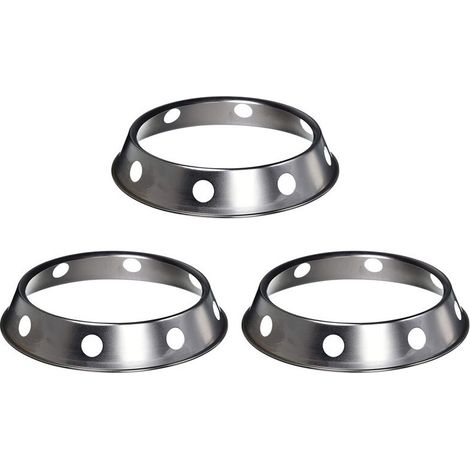3 soportes universales para wok, aro/base redonda de metal, tamaño universal para sartenes. (1/4)
