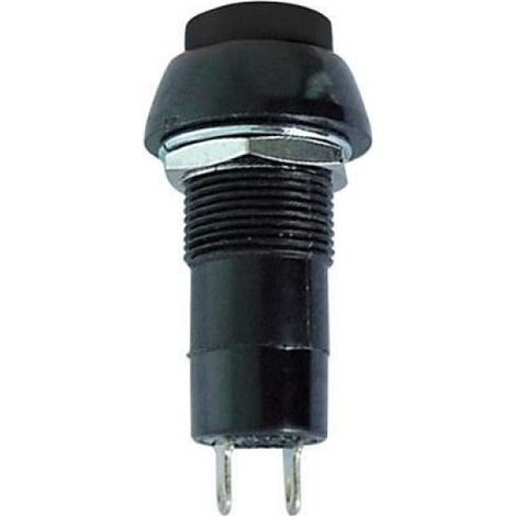 Bouton-Poussoir Off-On - 1 A 125 V AC - Capuchon Noir - R18-25A