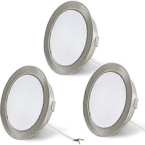 Lot de 3 spots LED pour meubles Uring 12 V 3,5 W, spots encastrés plats LED G4, 3000 K (1/5)