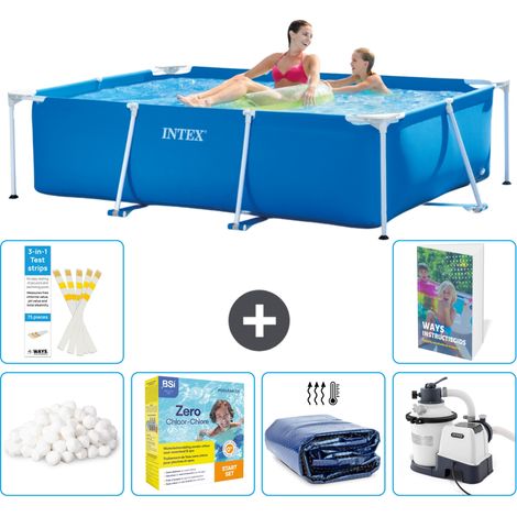 Rechteckiger Frame Pool - 220x150x60 cm - 7-teilig S75