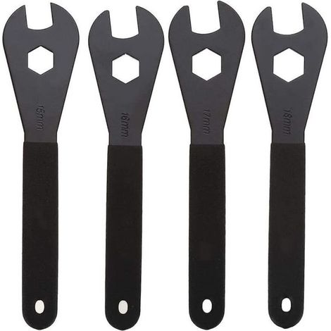 Clé de vélo – Clé conique multifonction durable en acier au carbone, outil de réparation de vélo (15 mm, 16 mm, 17 mm, 18 mm) (1/5)
