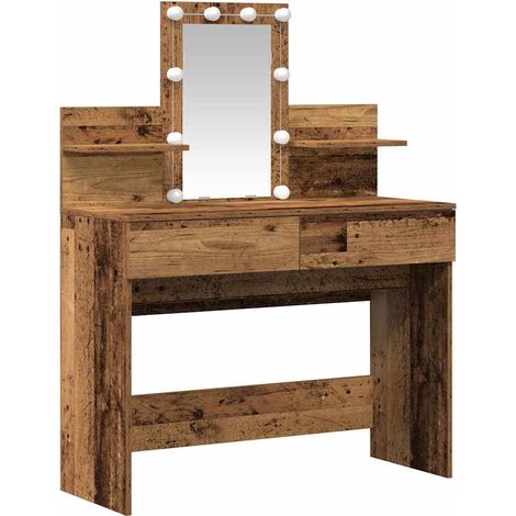 Maison Exclusive - Schminktisch mit Regal Altholz 100 x 40 x 130
