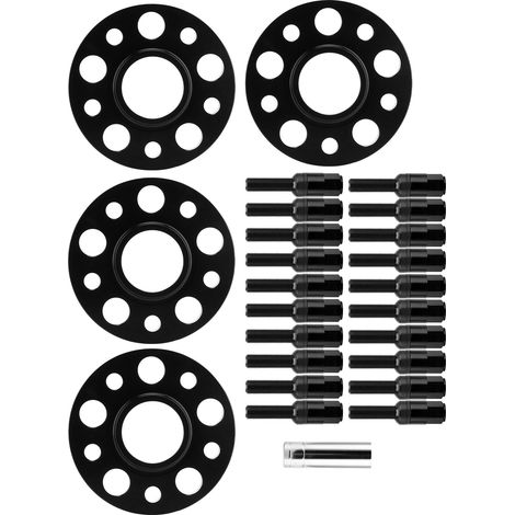 Kit d'entretoises de roue à centrage sur moyeu de voiture 15 mm 20 mm Remplacement pour W203 Classe C C230 C240 C320 C32 2002-2007 (Noir) (1/5)