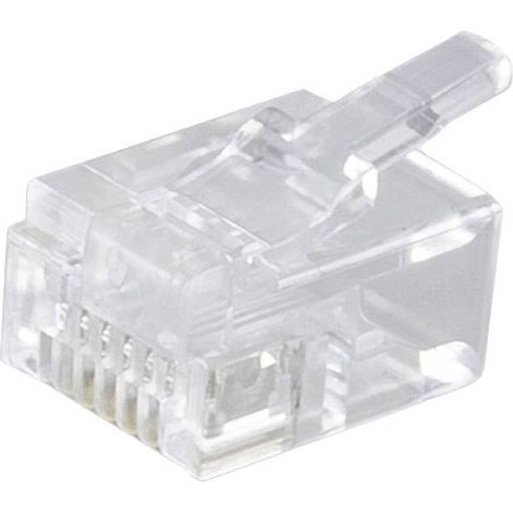 Shiverpeaks Prise modulaire réseau SHIVERPEAKS BASIC-S RJ12 6 pôles, 6 contacts occupés, version DEC, contacts dorés VE 10 BS72050-DEC-10 mâle, d S482172 (1/2)