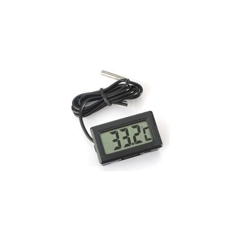Termómetro digital LCD Crezuo con sonda externa para monitorizar la temperatura.
