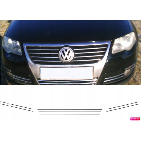 VW Passat B6 - Tiras cromadas para parrilla 3M Tuning (1/5)