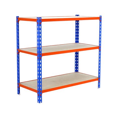 Simonrack Scaffale di Stoccaggio Moderno Blu Arancione Legno (1/3)