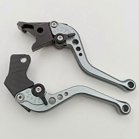 Convient aux anciennes motos Suzuki GSXR750R, accessoires de tige de commande de klaxon et de frein en alliage d'aluminium modifié (gris 2) (1/4)