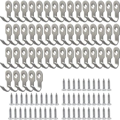 Mini crochets avec vis - lot de 50 - acier inoxydable - compact Professional Mini Hook-Y50 (1/5)