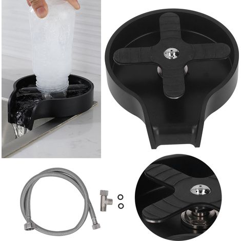 Lave-tasses automatique haute pression intégré avec tuyau de 80 cm et vanne à trois voies pour cafés, filetage UE 3/8, diamètre 16 mm (1/5)
