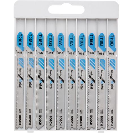 Bosch Accessories 2607010631 Stichsägeblatt-Set Basic for Metal, 10-teilig 1 Set