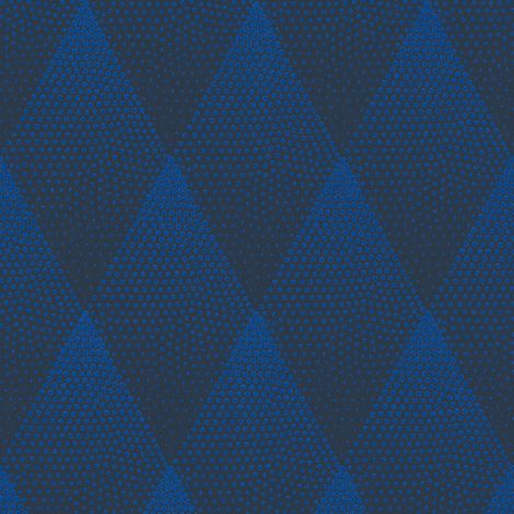 BRICOFLOR Papier peint bleu nuit & noir | Papier peint pailleté | Papier peint moderne | Papier peint losange & pois - 10,05 x 0,53 m (1/5)
